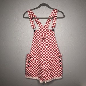 Dickies Checkered Overalls shorts size Large